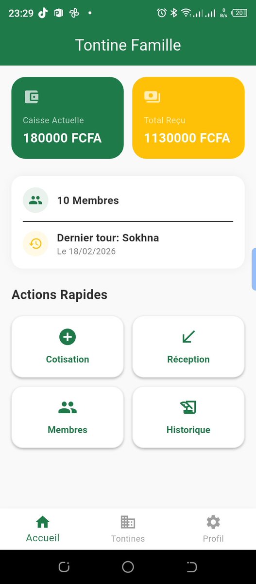 UnJ00P's tweet photo. Je suis actuellement en train de développer une app de gestion de tontine
Elle permettra de gérer les membres, suivre les cotisations et visualiser les paiements facilement

@OusseynouDjite ,@CtdiopCh,@alioune_909 ,@tonux_samb ,@MedteckThiam ,@eliaswalyba https://t.co/OYYIEZ850u