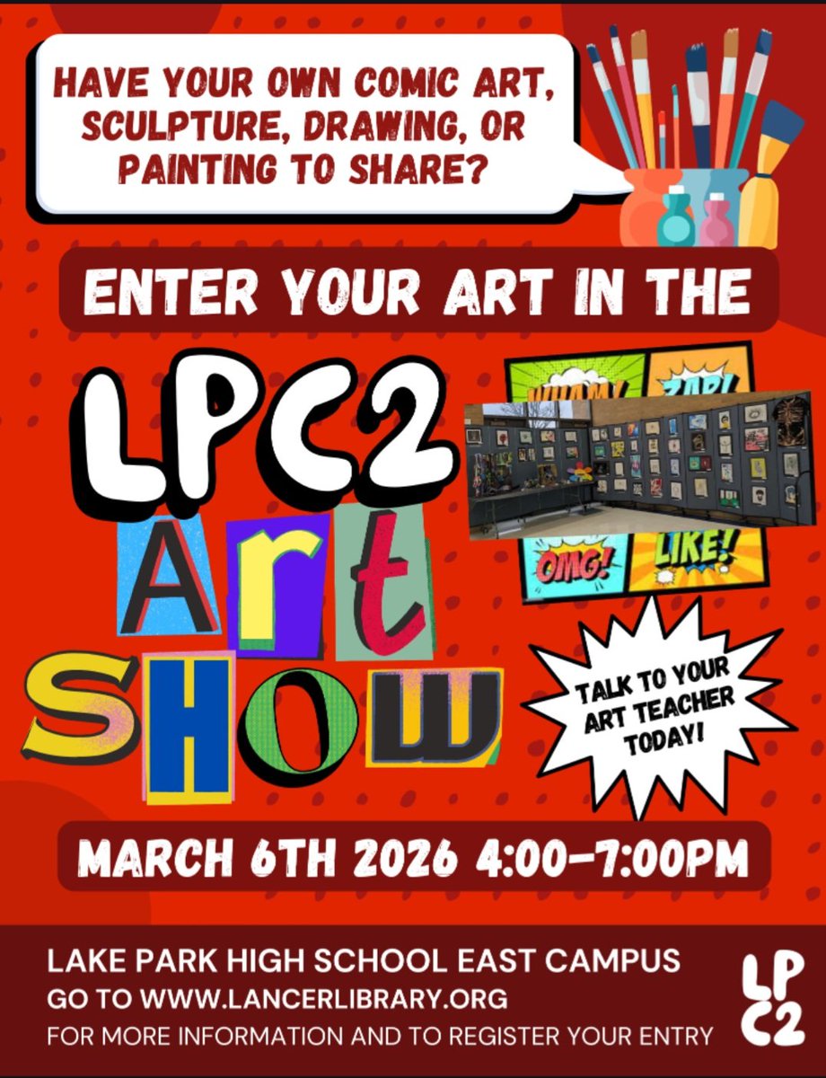 WestfieldMPTO's tweet photo. Enter your art in the LPC2 Art Show! @D13Warriors https://t.co/96ZZrOgTmP