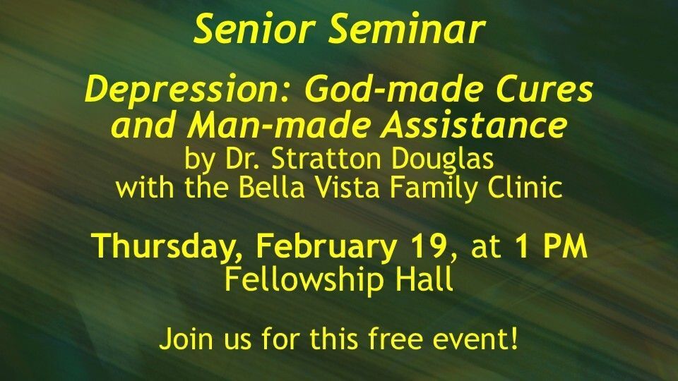 BVCC2's tweet photo. Join us! FREE community seminar with local physician Dr. Stratton Douglas, who partners with older adults who want to improve their health, prevent depression, increase longevity, explore God-designed habits and minimize prescription drug use whenever possible. All are welcome! https://t.co/7Y61fVE31f