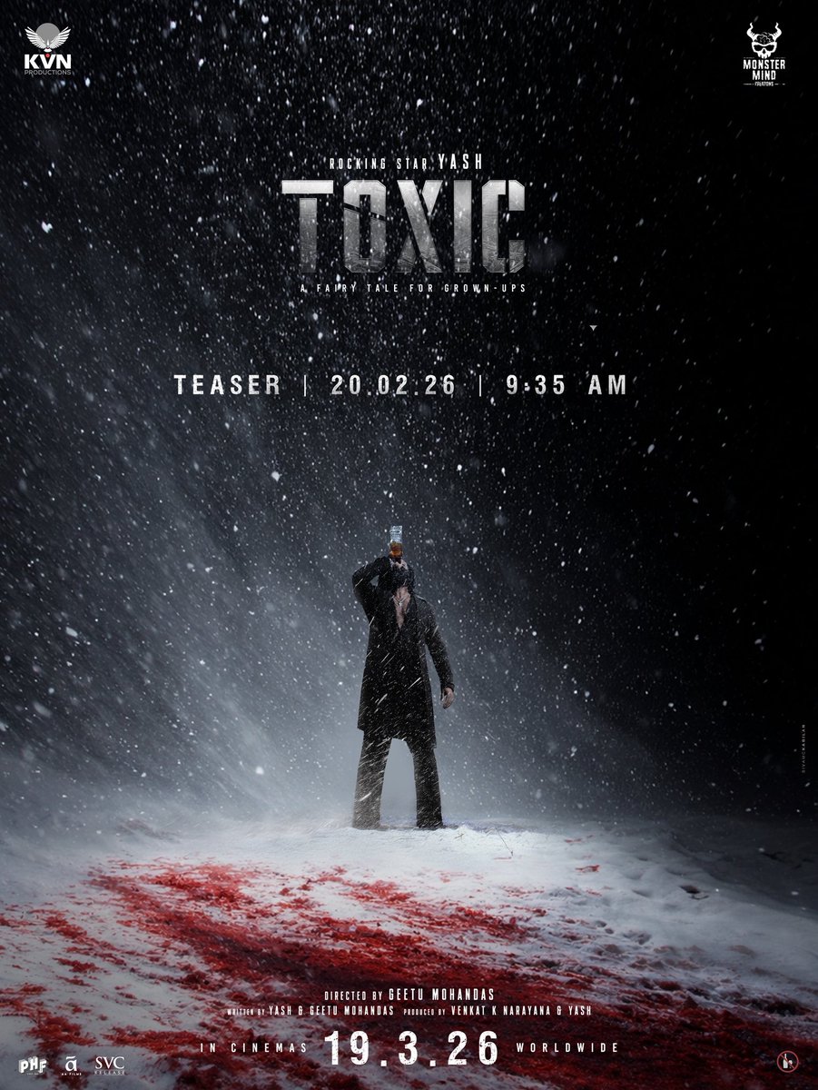 9:35 AM | 20.02.2026

#ToxicTeaser

#Toxic     In Cinemas Worldwide from 19-03-2026

#Yash  #ToxicTheMovie