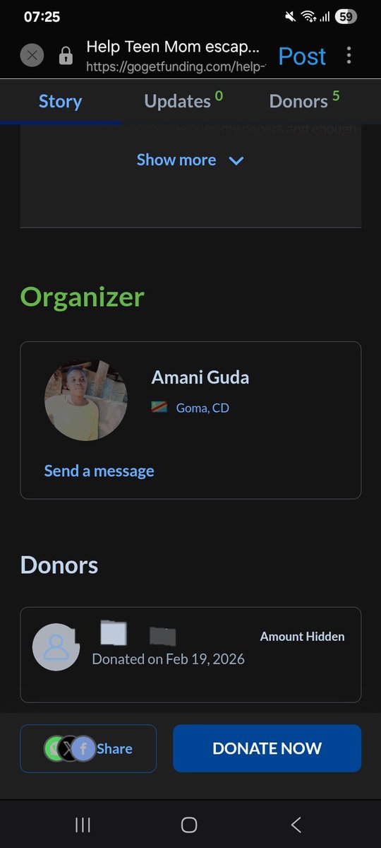 This morning I received an $8 donation from someone who chose to help me quietly. I’m deeply grateful🙏😭. I’ve attached the proof and hidden their name to respect their privacy. If you’re able to help in any way, please take a moment to read my Qouted tweet below ⬇️