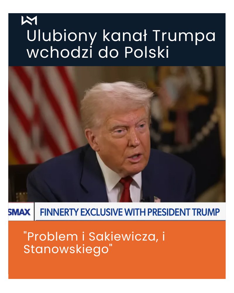 wirtualnemedia's tweet photo. Ulubiony kanał Trumpa wchodzi do Polski. "Problem i Sakiewicza, i Stanowskiego" 👇
https://t.co/ln5Jw6WRlx https://t.co/tsRB1h9j4Q