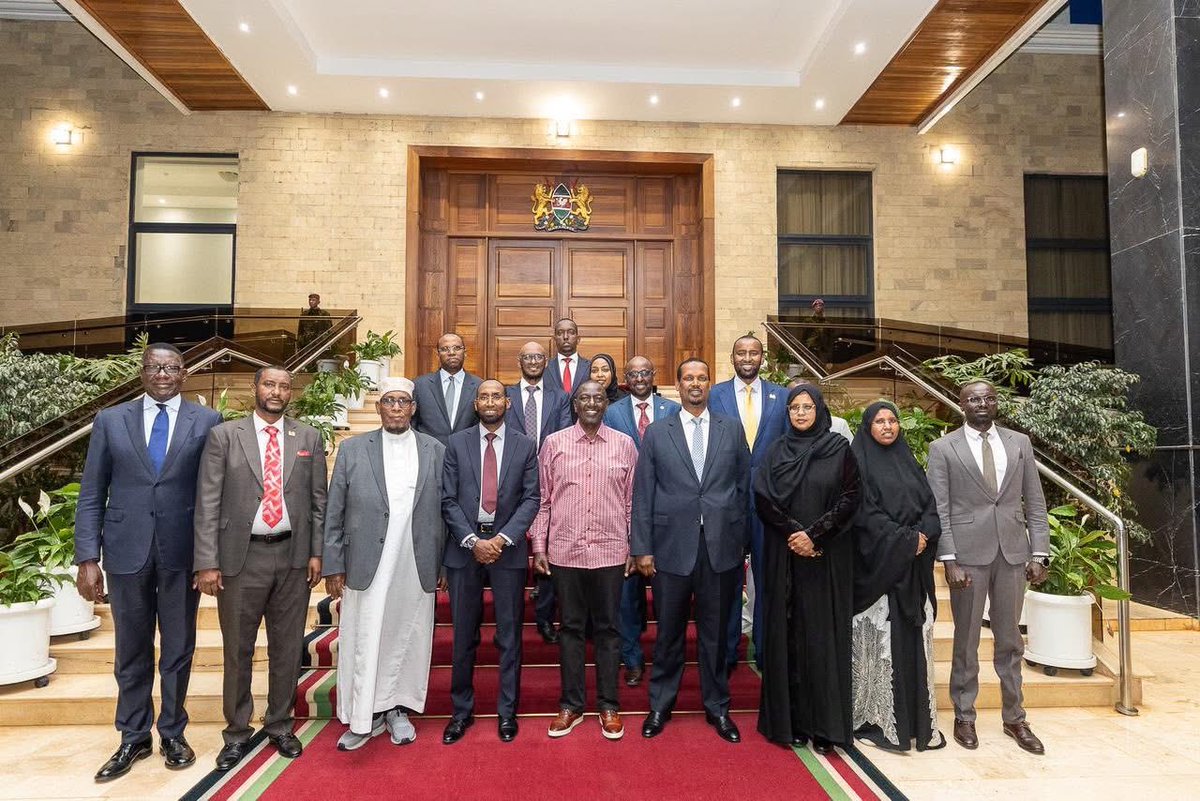 HussienWeytan's tweet photo. At State House, Nairobi, I attended a consultative session with the president of Republic of Kenya  H.E. Dr Willaim Ruto ,CGH @WilliamsRuto , where we discussed key priorities to unlock Mandera County’s full potential.

Our discussions centred on accelerating transformative development programmes across our vast county. We prioritised dependable electricity connectivity, improved road infrastructure, sustainable water supply, affordable housing, establishment of modern markets, and the construction of student hostels for each technical college across the six constituencies.

We also explored the immense potential of Northern Kenya as the next frontier for large-scale irrigated agriculture. As leaders, we agreed to begin identifying suitable land for commercial farming to strengthen food security, attract investment, and create meaningful employment opportunities for our youth.

The engagement reaffirmed our shared commitment to inclusive growth and equitable development for the great people of Mandera County.

The meeting brought together key national leaders, including the Cabinet Secretary for Roads and Transport, Davis Chirchir, EGH @davis_chirchir  , Cabinet Secretary (CS) for Water, Sanitation and Irrigation , Eng. Eric Muuga @mugaa_eric , Principal Secretaries, and the county leadership led by H.E. Mohamed Adan Khalif, Senator Ali Ibrahim Roba, and all Members of Parliament from our county’s six constituencies.