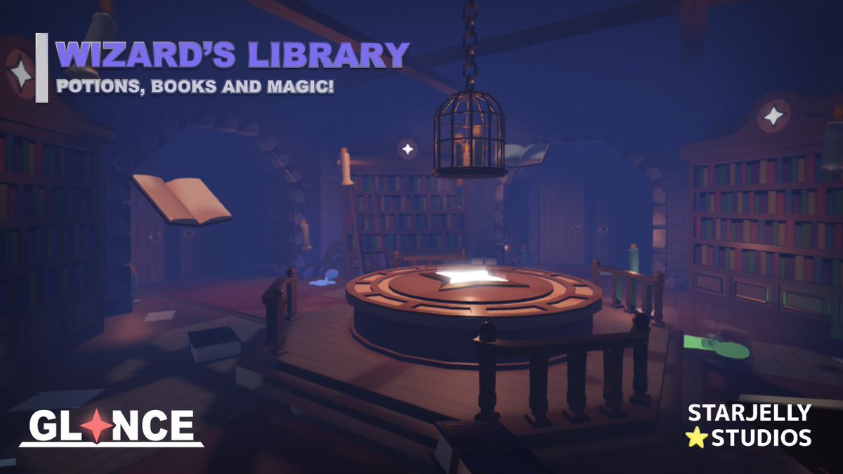 Pxlarius's tweet photo. Introducing the Wizard's Library! 🪄 🎩

Here you'll find the finest array of spells and magic illuminated by candlelight, but be wary of the occasional blackouts...

Don't be fooled by the wizard's games!

PLAY HERE: https://t.co/P2MQ0MSup7

#Roblox #RobloxDev https://t.co/vz5pP9XNsG