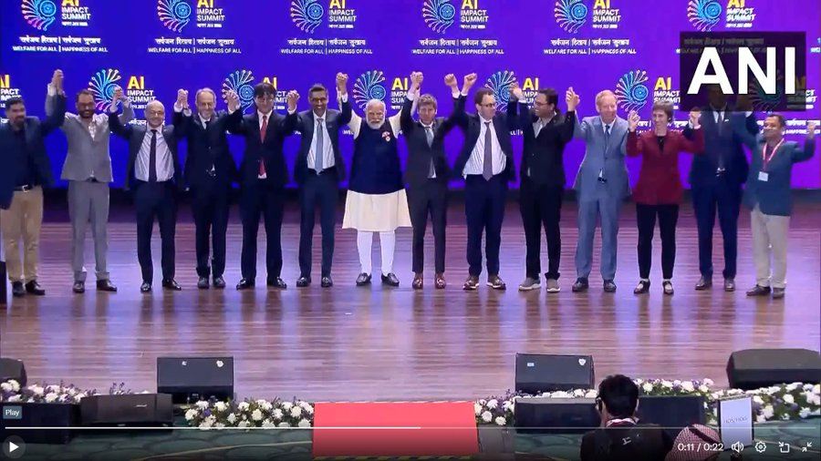 sandeep_PT's tweet photo. In 12 years, Modi was able to get all Top Bosses of US A.I. on one stage, for a grand PR event.  

In 12 years, Xi Jinping was able to push Chinese firms to build indigenous Chinese alternatives to all Top US A.I. companies.

So, who cracked it? https://t.co/rM5jYZ71Mx