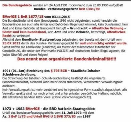 888 Deutschland ist ein Unrechtsstaat und wie sie mit ihrem eigenen Volk umgehen zeigt das sehr deutlich. Die Intressen von Ausland sind wichtiger als die eigenen.

Wann wird dieser Unrechtsstaat komplett aufgelöst ?