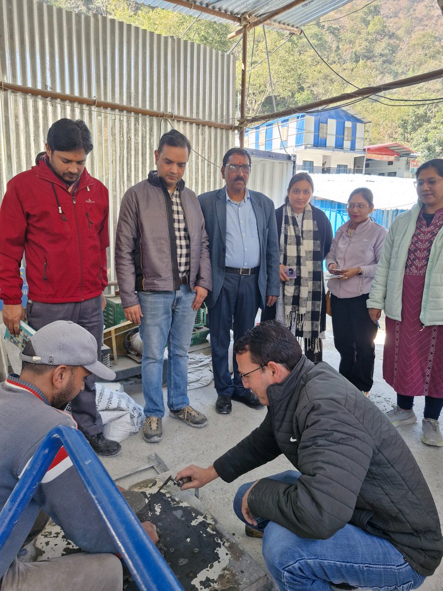 csmrsdelhi's tweet photo. CSMRS team visited Lakhwar Multipurpose Project, Uttarakhand from 04.02.26 to 06.02.26 to provide quality consultancy services as per MoU between CSMRS and UJVNL for civil works of the project. During the field visit CSMRS team inspected the ongoing civil works at diversion tunnel, dam site, upstream coffer dam, downstream coffer dam and power house site and field investigation for construction material samples were conducted at site laboratory.
#LakhwarMultipurposeProject
#Uttarakhand #JalShakti #15CrHarGharJal #15करोड़हरघरजल #1करोड़जलाशय #CSRMS