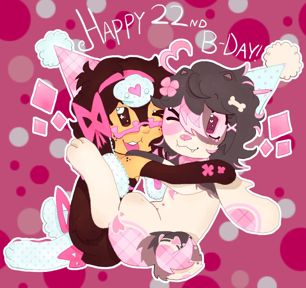 skunkitta's tweet photo. it's my birthday!! (by @/guppysters) <333 https://t.co/i7xDRijMxW