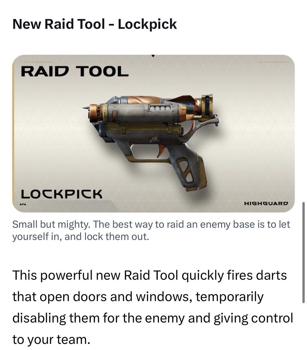 Nahhhh this is peak <a href="/PlayHighguard/">Highguard</a> 
I’m stoked for this update!!