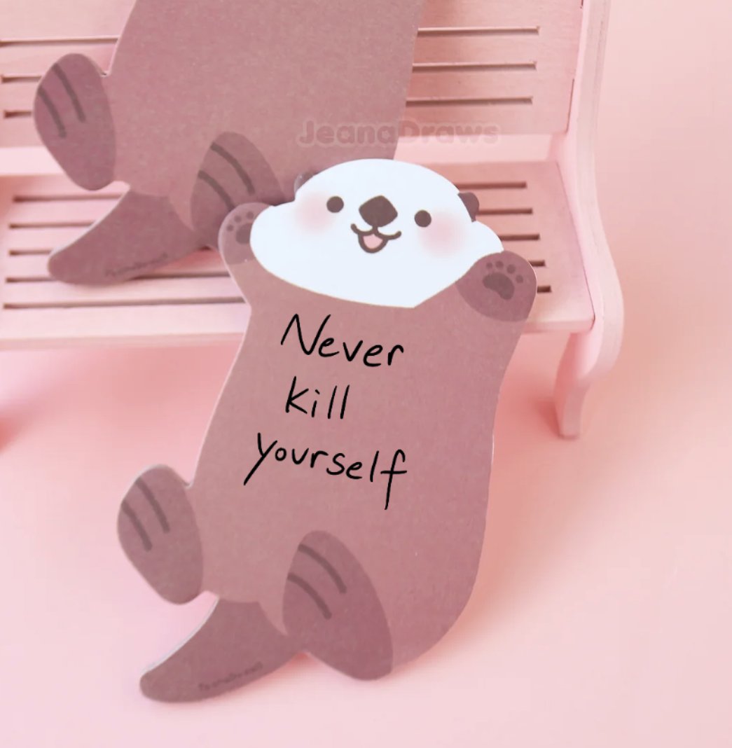 JeanaDraws's tweet photo. my otter memo pad gets me through my darkest moments https://t.co/OJuhUd6jbO