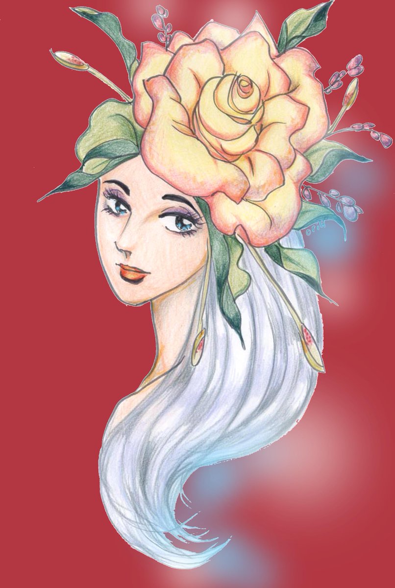 orihpon's tweet photo. 只今11℃☀️ 

2026woman2-1　Flower

フォトショ加工してみたら

#絵描きさんとつながりたい #アナログ絵描きさんと繋がりたい #イラスト好きさんと繋がりたい #イラスト #芸術同盟 #手描き #illustration #花 #flower https://t.co/i9mqqRSvAH