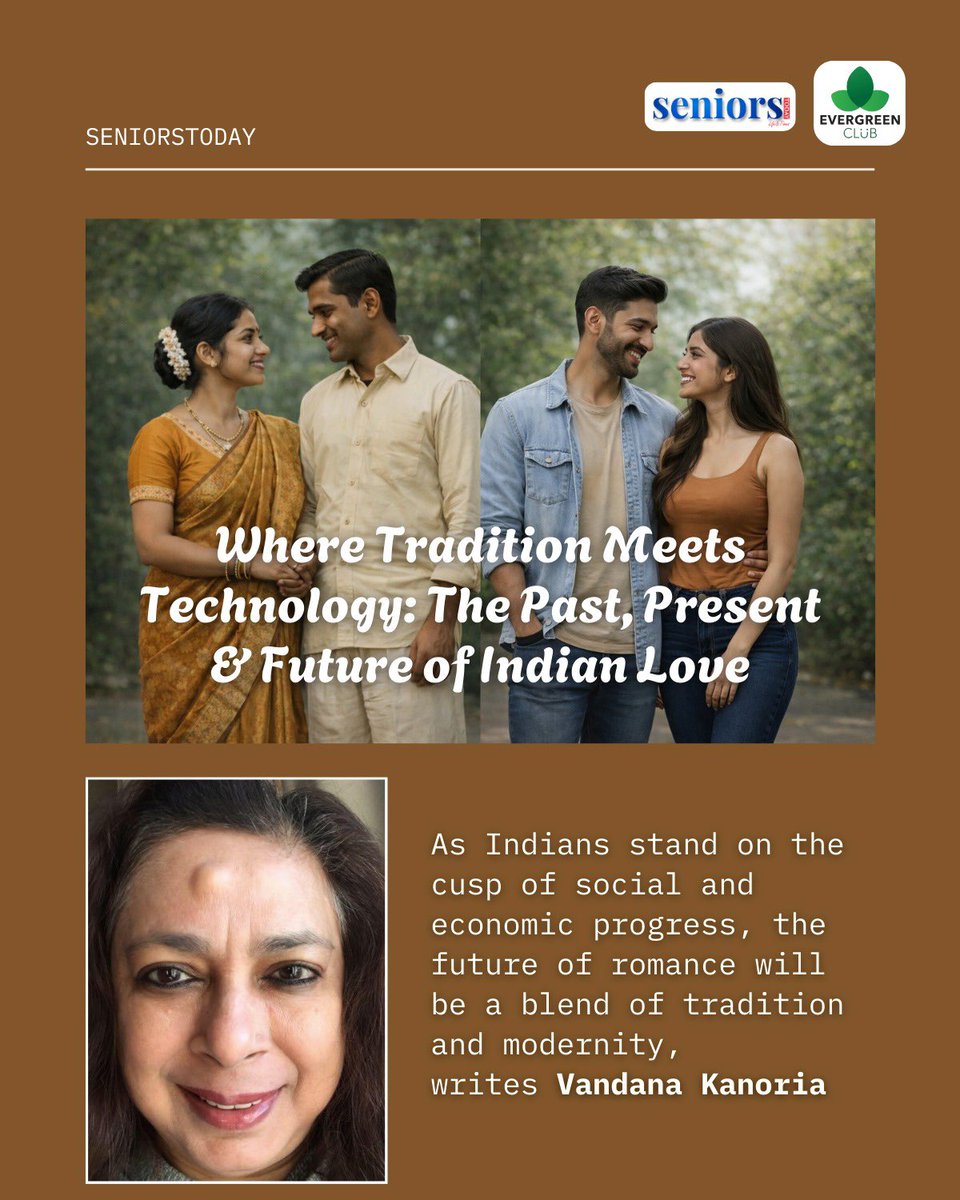 Tradition once shaped love in quiet, private spaces.
Today, technology influences how it is found, expressed and sustained.

Read the full article here:
seniorstoday.in/featured/where…

#seniorstoday #indianlove #love #modernrelationships #romance #digitalconnections #dating