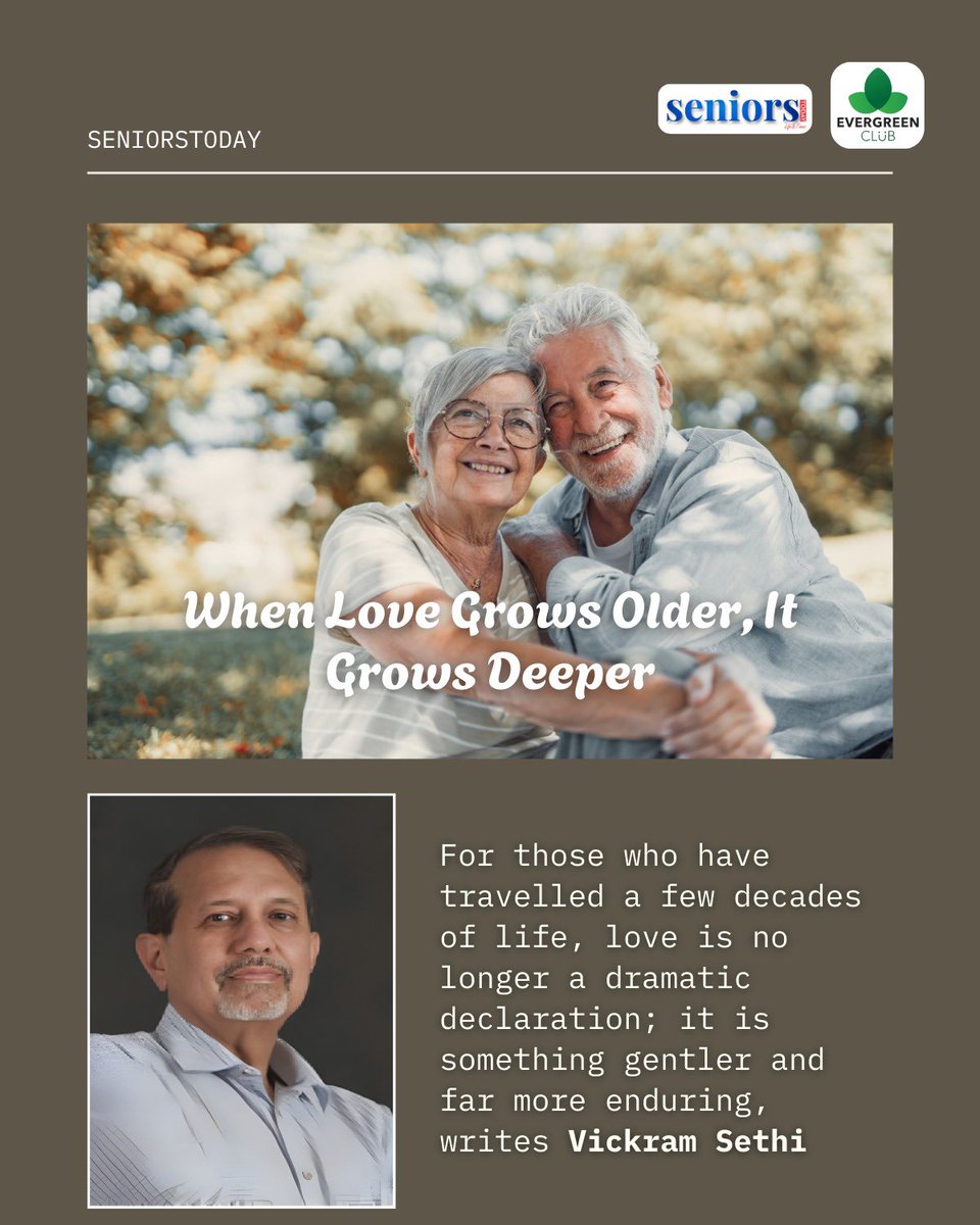 Love in youth may be passionate and expressive.
Love in later years is quieter, steadier and deeply reassuring.

Read the full article here:
seniorstoday.in/firstperson/wh…

#seniorstoday #maturelove #companionship #lifepartner #seniorslove #lovelife #evergreenclub #lovemonth