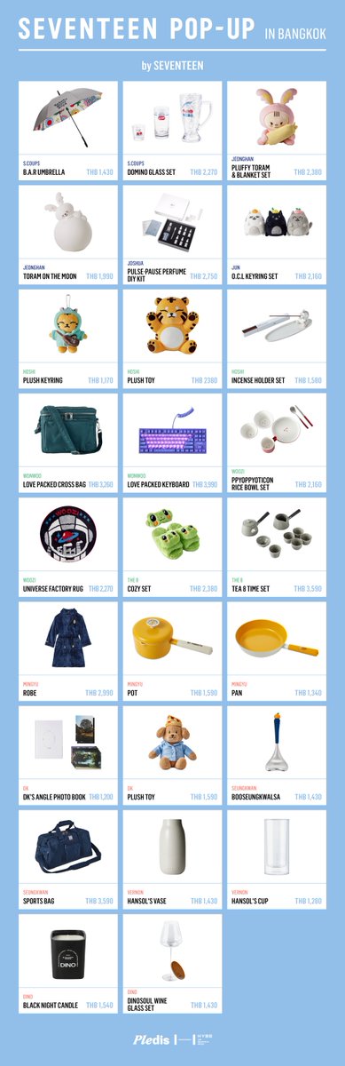 SEVENTEEN POP-UP in BANGKOK 📢MERCH LIST 📅26 Feb 2026 (Thu) – 29