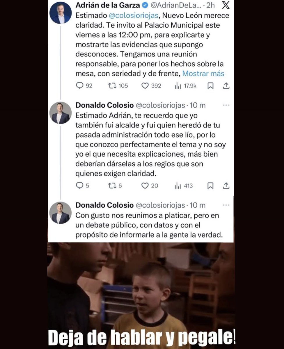 Escala el tema de Next Energy en #Monterrey ahora los alcaldes se retan a debatir sobre el contrato millonario 

Uno evade la responsabilidad de firmarlo, el otro es acusado de modificar el contrato

Lo que es verdad es que hoy no reciben nada y <a href="/AdrianDeLaGarza/">Adrián de la Garza</a> lo defendió