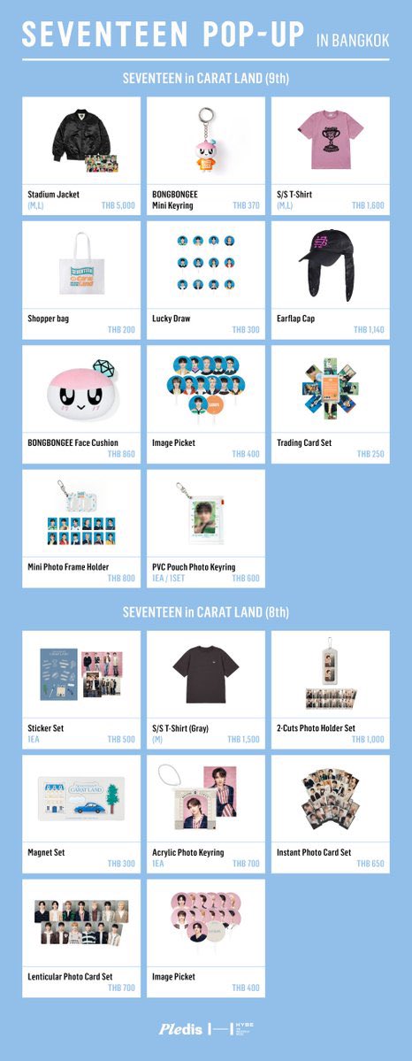SEVENTEEN POP-UP in BANGKOK 📢MERCH LIST 📅26 Feb 2026 (Thu) – 29