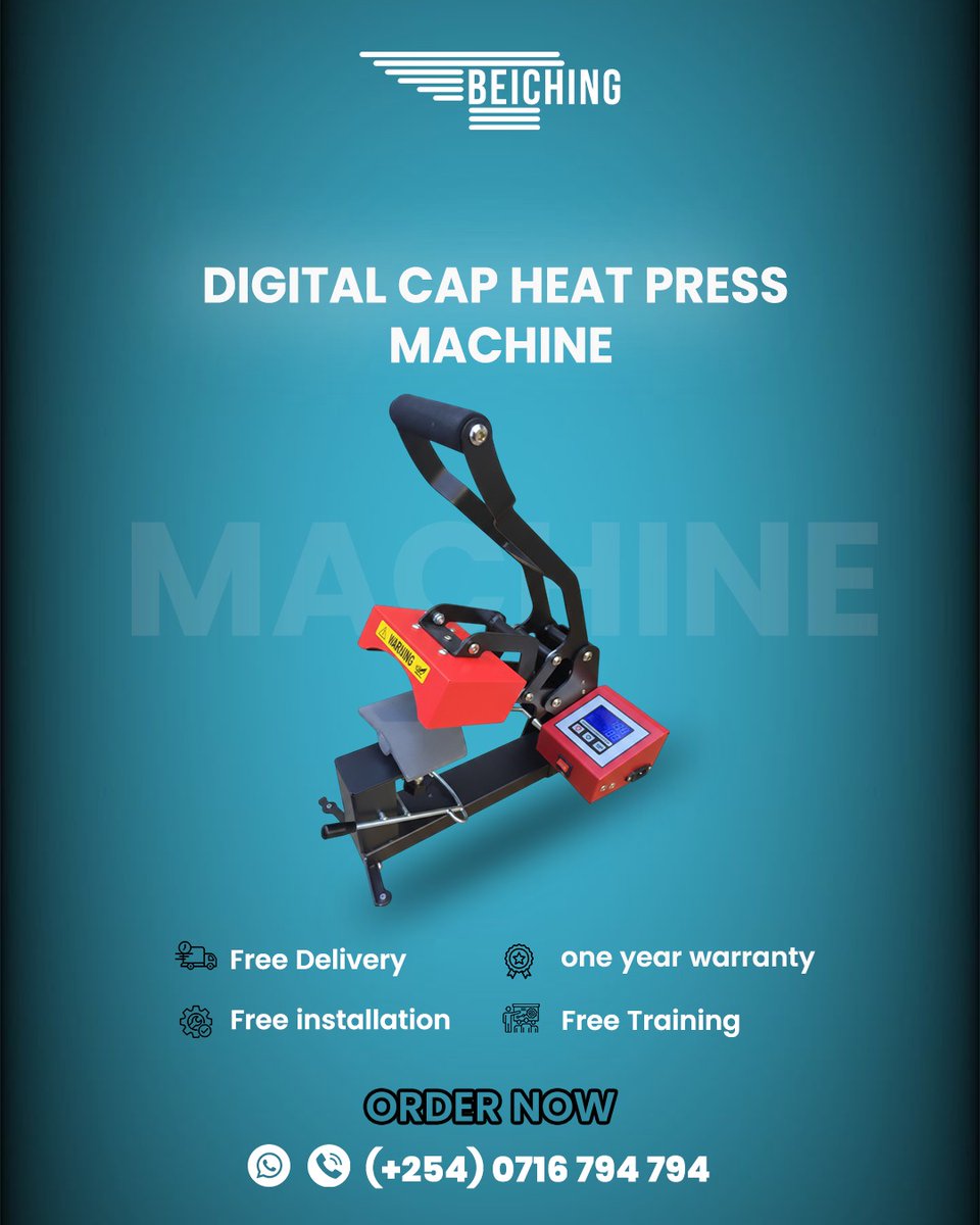 beichingKe's tweet image. 🧢 Digital Cap Heat Press – Easy &amp;amp; professional cap printing!

Perfect for custom hats &amp;amp; branding.

✨ 🚚 Free Delivery | 🛡️ 1 Year Warranty | 🎓 Free Training
📞 +254 716 794 794
#CapHeatPress #CapPrinting #HeatPressMachine #BrandingBusiness