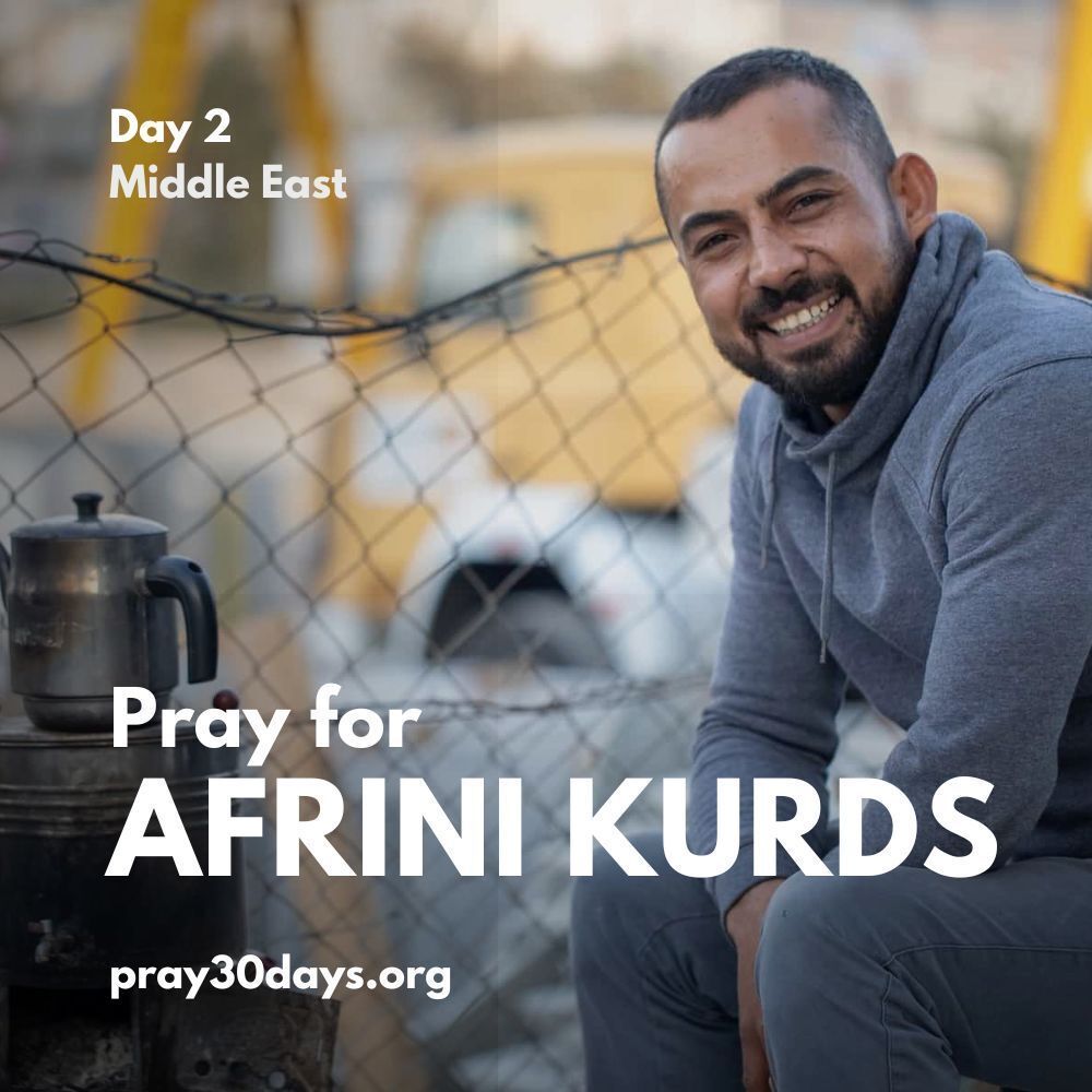 Day 2 - Pray for the Afrini Kurds. Pray for men like Paul to be bold in their faith, as they spread life-giving audio Scriptures to the people of Afrin. pray30days.org/19feb26 #pray4kurds #pray30days