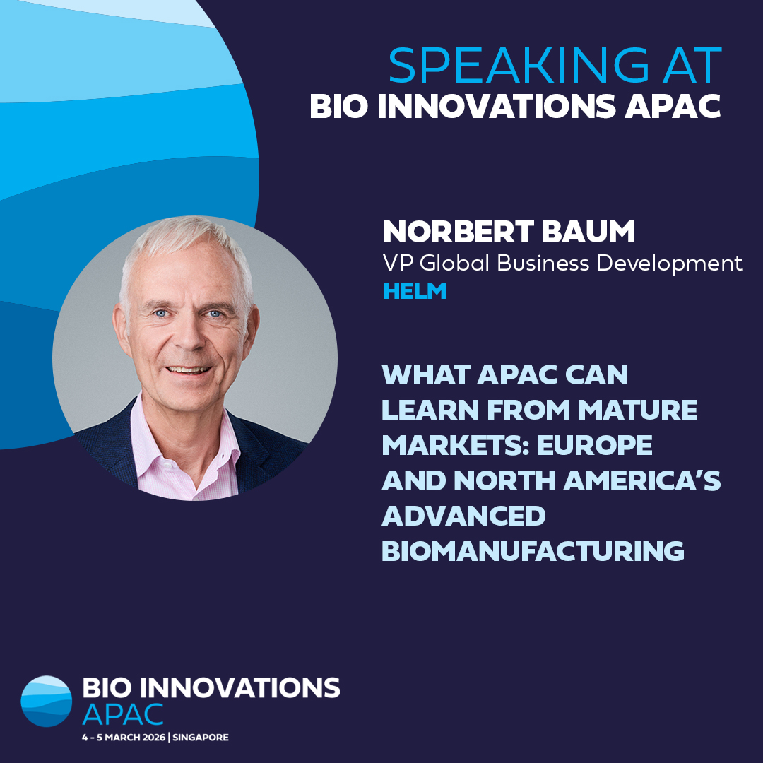 Bio_Markets's tweet image. Norbert Baum @HELMCropUS joins #BIAPAC to discuss lessons from Europe &amp;amp; North America’s #biomanufacturing leaders.

4-5 March, The Gardens By The Bay, Singapore.

Join us: hubs.la/Q043xy1m0

#MakeBioTheNewNormal