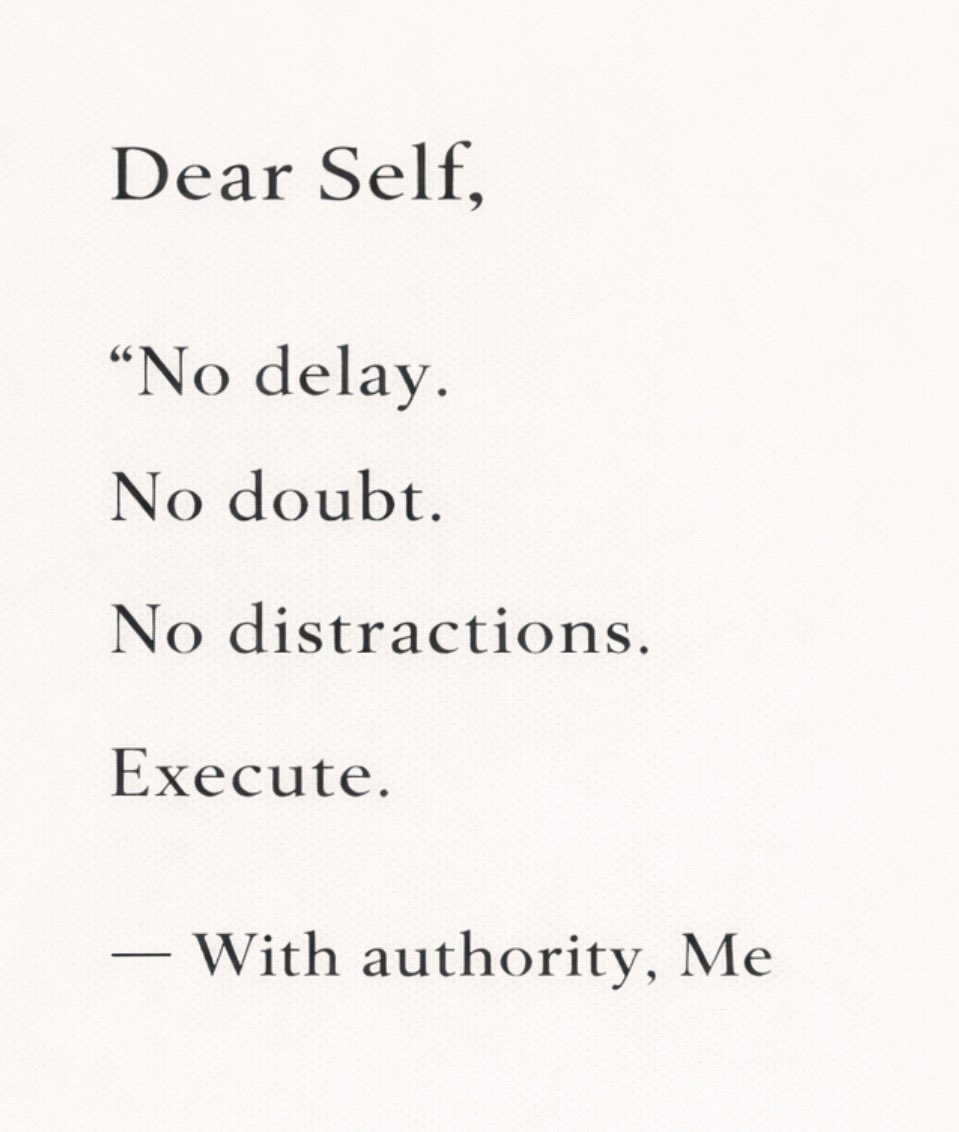 Sampee24_7's tweet photo. Action over emotion.

#DearSelf #MorningDiscipline #Execute #FocusedMind #NoDistractions #SelfLeadership #DailyWin https://t.co/kbotUucAq0