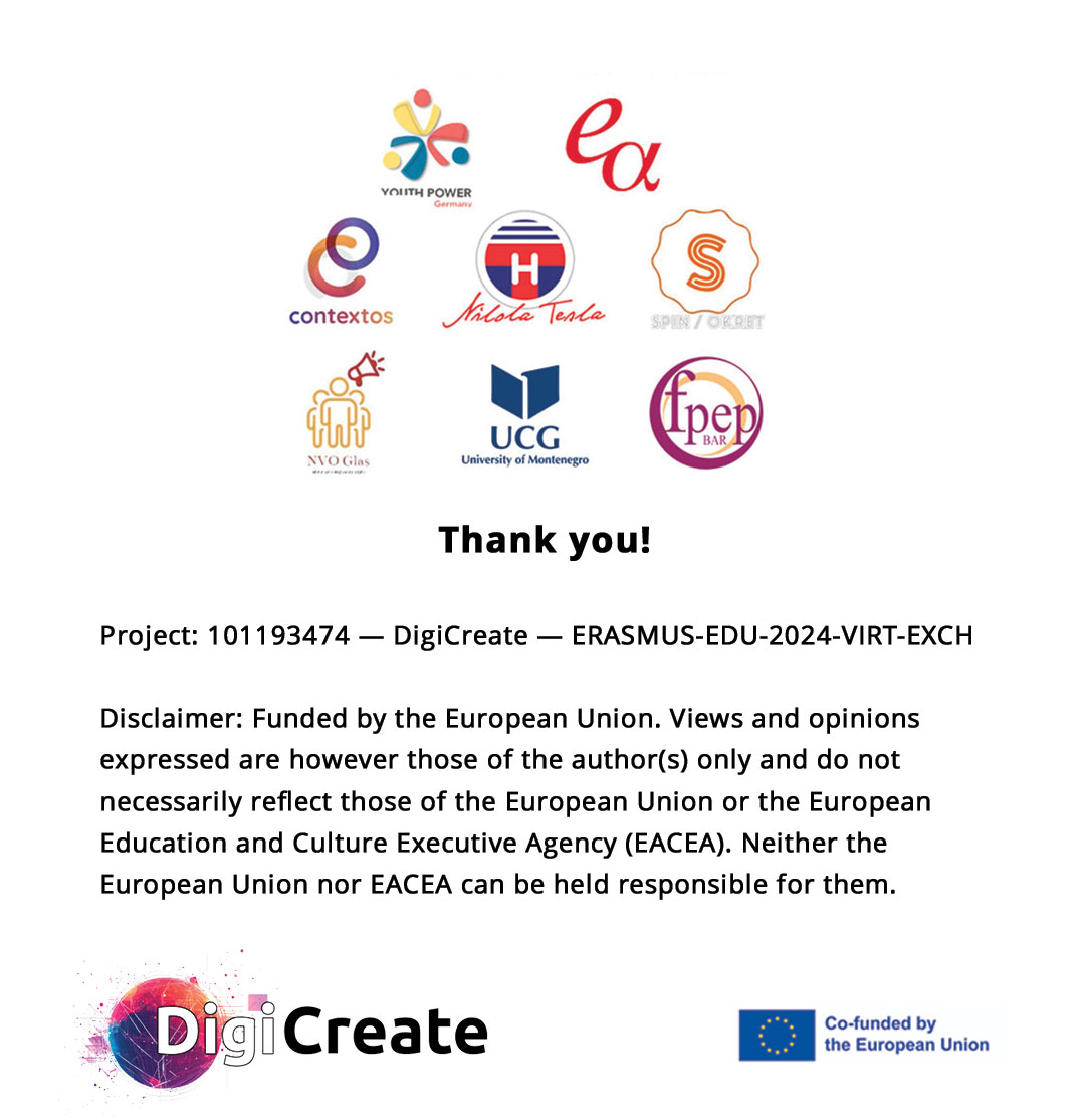 DigiCreate_'s tweet photo. Youth in Creative Industries - Six Countries, One Pattern.

Spain: cultural employment up 6.6%, now 771,000 jobs.
Serbia: CCIs at 7.1% of GDP.
Montenegro: only 19-30% employment rates in visual arts.
#DigitalCreativity #DigitalSkills #EACEA #ErasmusPlus #EUCofunded #SDG8 https://t.co/W7BbrrWhxE