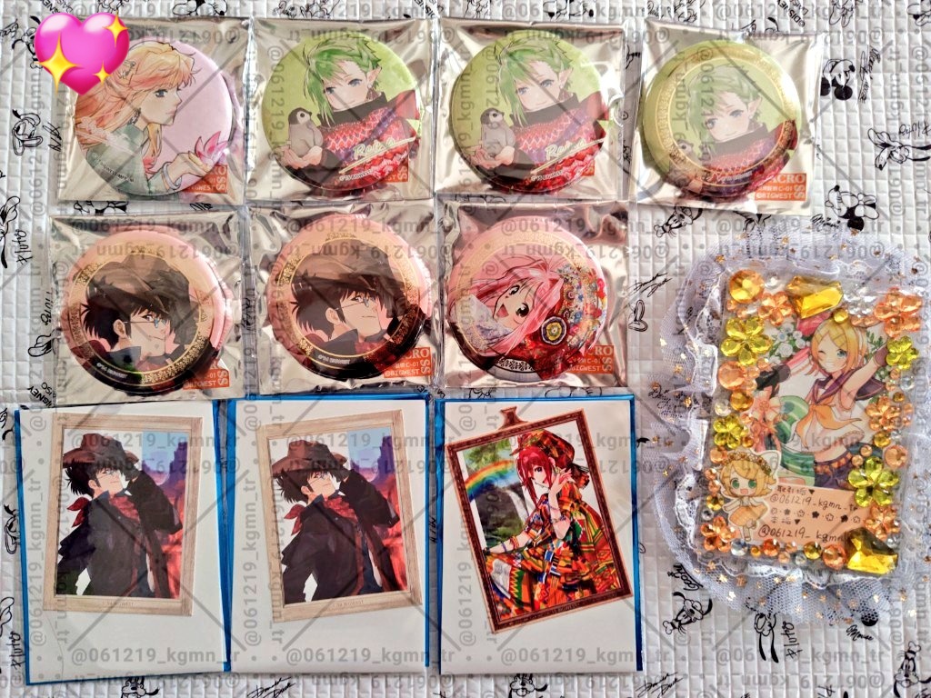 交換】マクロス万博 缶バッジ ステッカー クリアカード 特典 譲▷画像1