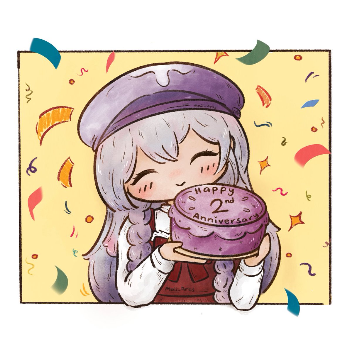 Happy 2nd Twitch Affiliate-sary ✨

Can’t believe it’s been 2 years already 🥹💜 Thank you for all the love, support, lurks, and chaos.

Anniversary week streams incoming! 🎉

Albion Online, DOTA2, FPS games… let’s try to celebrate properly! ><
#Vtubers #ArtNish