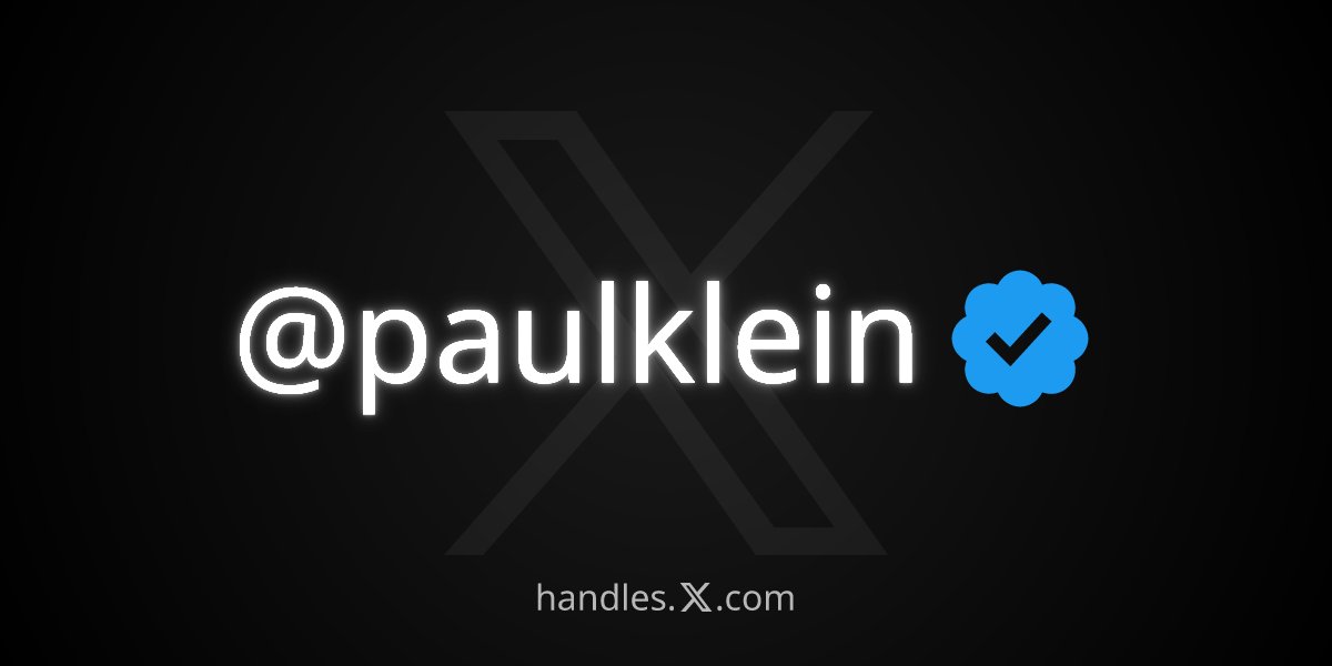 New handle 👉 <a href="/paulklein/">Paul Klein</a>
