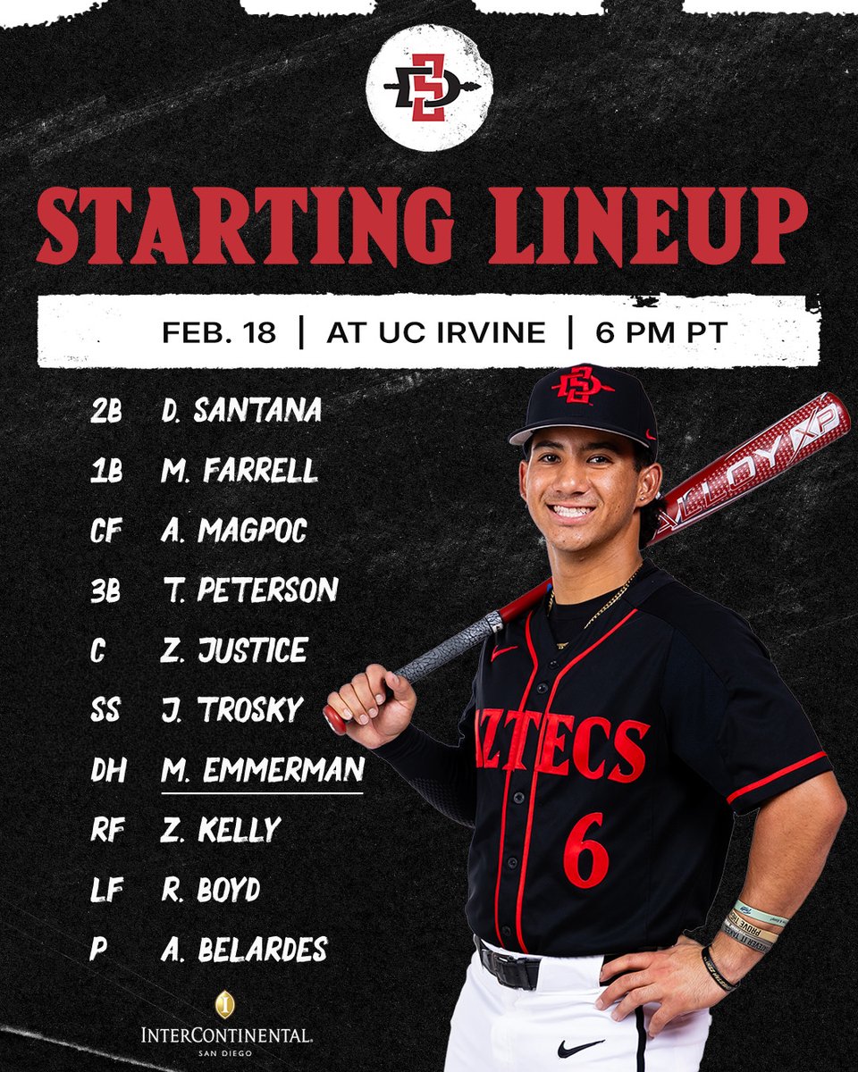 True freshman @2025EMMERMAN in the starting lineup for the Aztecs #OBC