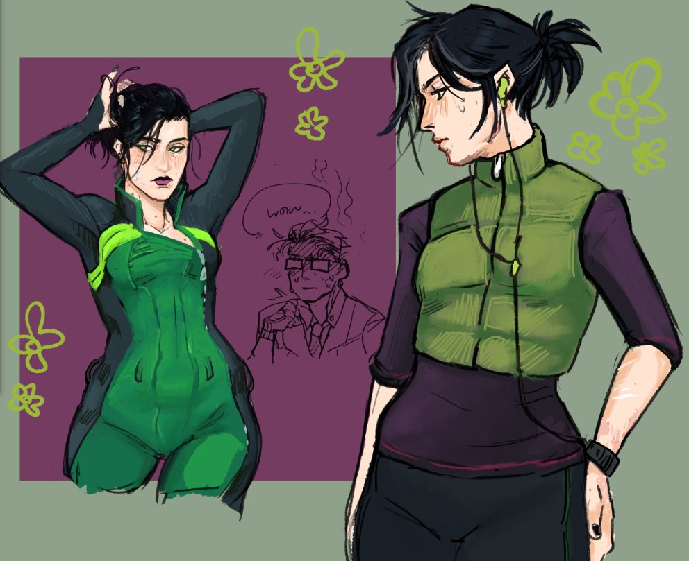 Trying to figure out how her suit works turned into some Viper outfit doodles #viper #valorant #chiper
