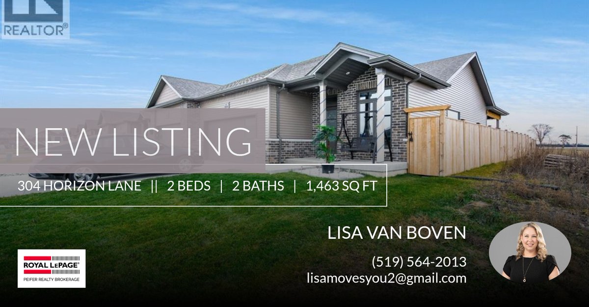 Lisa_moves_you's tweet photo. 📍 New Listing 📍 Take a look at this fantastic new property that just hit the market located at 304 Horizon Lane in Chatham. Reach out here or at (519) 564-2013 for more information

Contact Lisa Van Boven for more information on ... https://t.co/67tOBOo8Mj https://t.co/YfXfjCFZz2