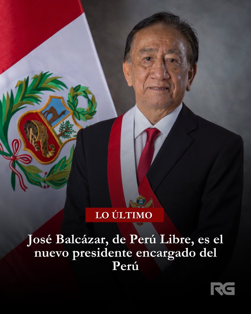 Aderly's tweet photo. 🚨 #LOÚLTIMO #URGENTE |  José Balcázar, de Perú Libre, es el nuevo presidente encargado del Perú.  

#fblifestyle #lifestyle https://t.co/37F6MV3xf2