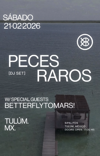 NochesElectroMx's tweet photo. PECES RAROS [DJ SET] en SIPALITOS 🌊✨
acompañados por los invitados especiales BETTERFLYTOMARS! 🦋🪐

Sábado 21.Febrero.2026 #Tulum 🇲🇽
+INFO ▶️🔗https://t.co/gesaFBKx1x

#Lostnights #Sipalitos https://t.co/mLHIzEcY5l