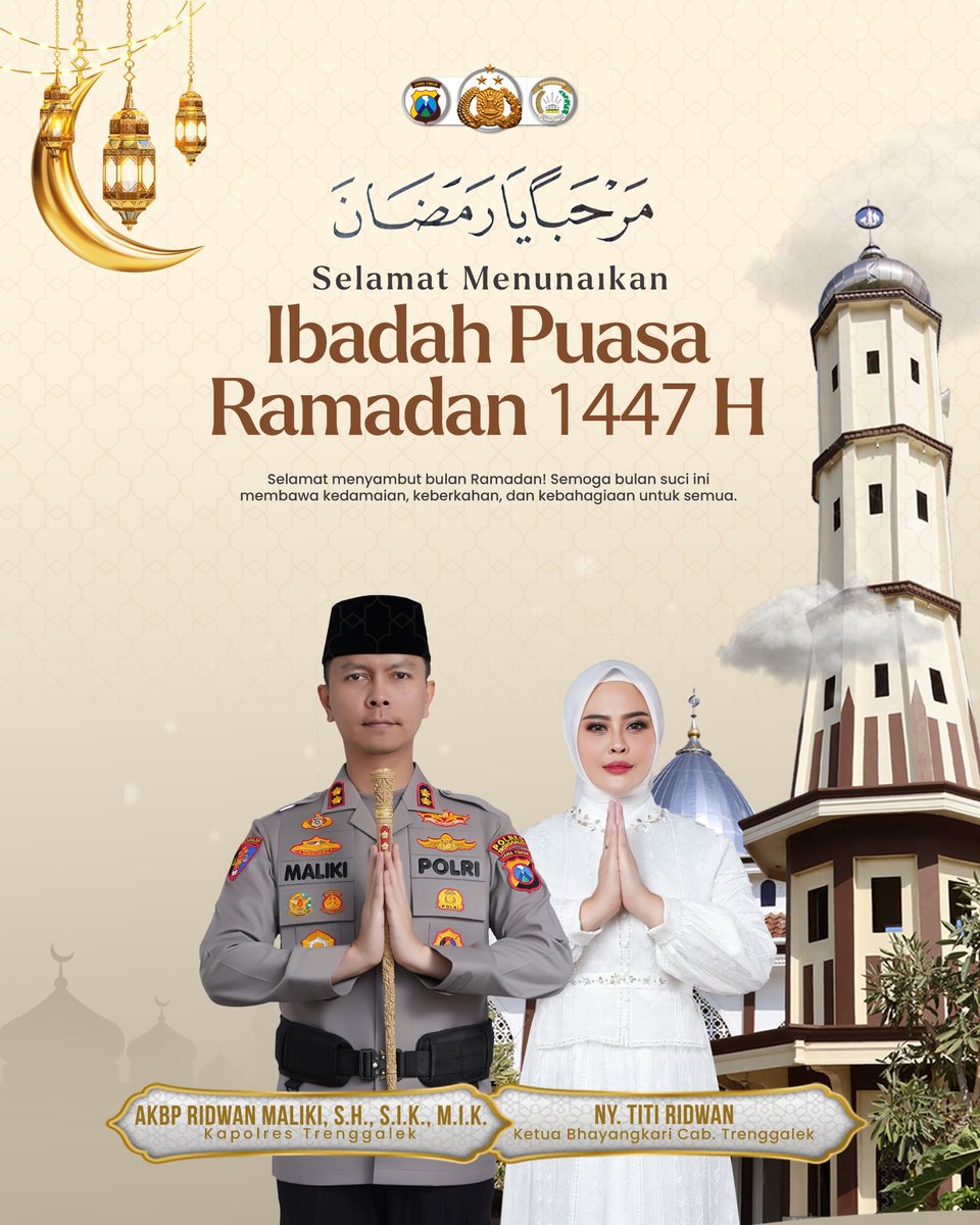 Kepala Kepolisian Resor Trenggalek AKBP Ridwan Maliki, S.H., S.I.K., M.I.K., Beserta Staf dan Bhayangkari Mengucapkan Selamat Menunaikan Ibadah Puasa Ramadhan 1447 H Kepada Seluruh Umat Muslim

Semoga bulan suci ini menjadi momentum untuk meningkatkan