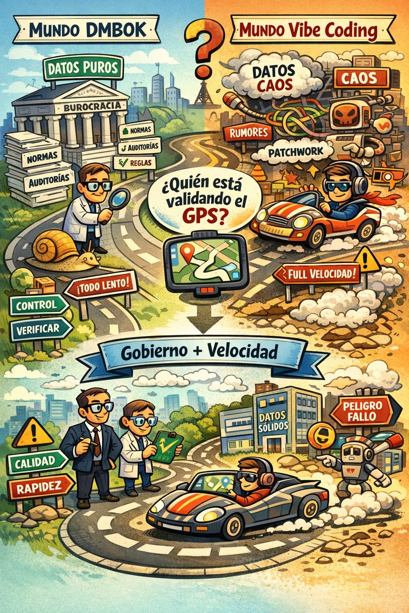 fernandez1's tweet photo. Automatizar sin calidad no es innovación, es acelerar el caos. 🚀
Velocidad sí. Pero con GPS validado.
#DataQuality #VibeCoding #AIResponsable https://t.co/xGD57yQLXB