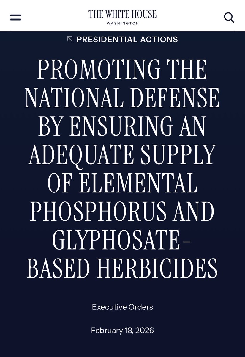 RenzTom's tweet image. 🚨🚨🚨 BREAKING - Donald Trump bypasses Congress by attempting to provide immunity to cancer-causing glyphosate manufacturers!!!

Glyphosate causes cancer according to several court rulings. In a gift to the big pharma/big ag industry, Trump has just tried to unilaterally block