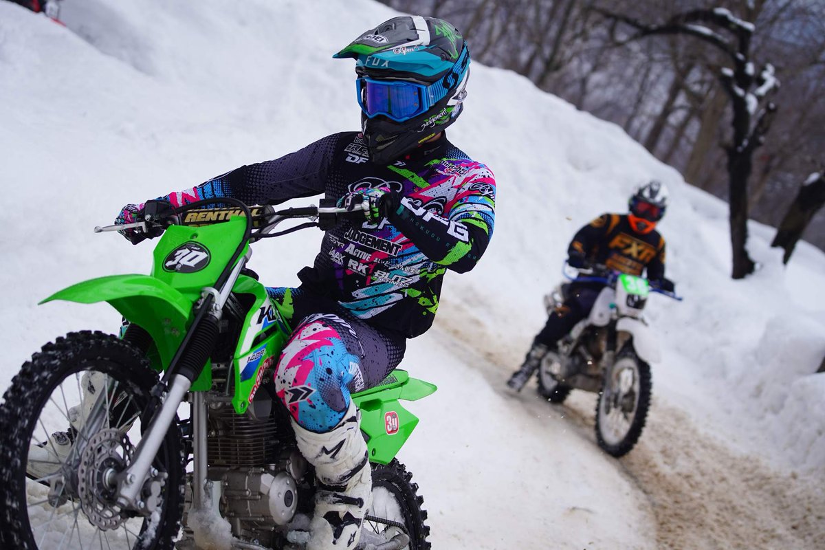 八剣山スノーライディング Rd.2 クラス1位 総合1位 KLX140の走破性