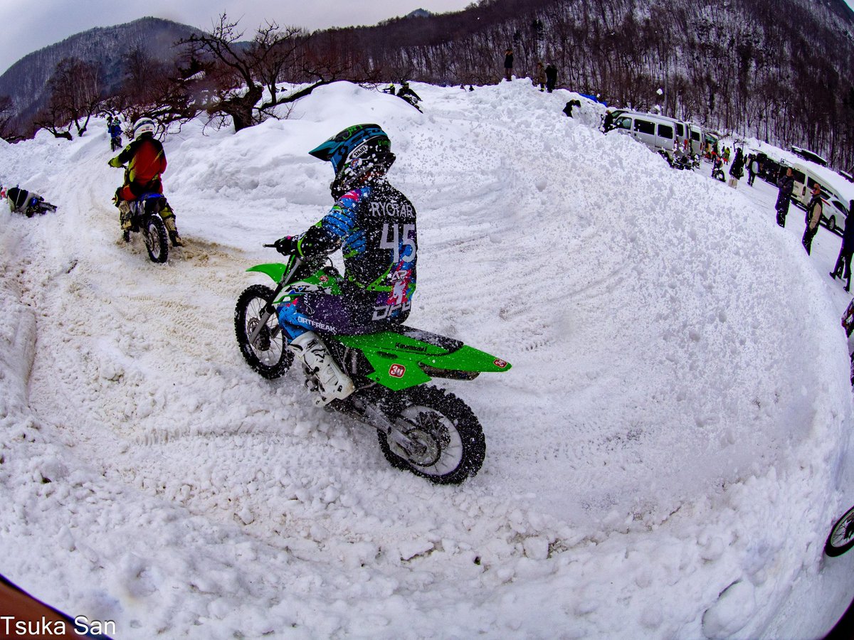 八剣山スノーライディング Rd.2 クラス1位 総合1位 KLX140の走破性