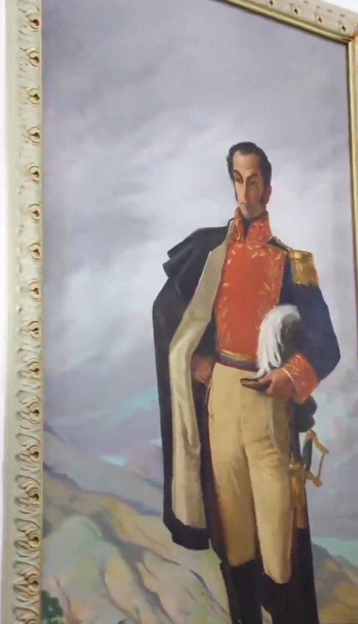 Ya colocaron el cuadro original de Simón bolivar en Miraflores