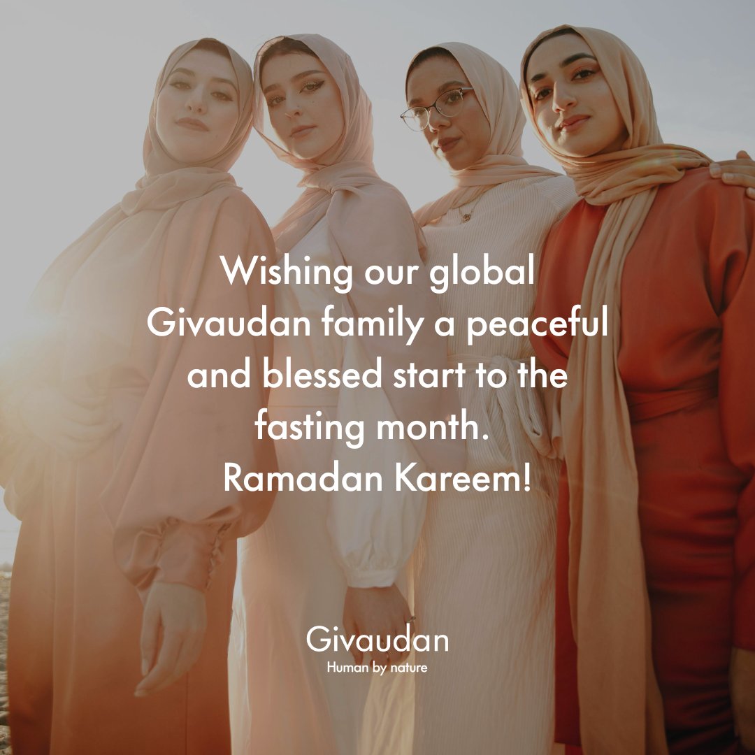 Givaudan's tweet photo. At Givaudan, our strength lies in our people and the diverse traditions they bring to our global family. 

Wishing everyone a blessed Ramadan Kareem! Be part of a diverse global community at Givaudan. Click on the link to explore your next opportunity https://t.co/4xqTYTQqKu. https://t.co/6efMOkepY5