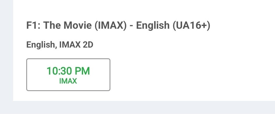 Movies2Theatres's tweet image. This Friday onwards 3 recent classic #Sinners , #F1 and #OBAA re-releases among 4 #IMAX movies listed at @IndiaCinepolis nexus Shantiniketan BLR. Wish they get a re-release in #PVR Koramangala Laser IMAX as well which is yet to update for this Friday.