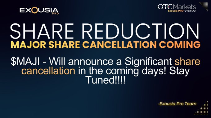 ValentinaOTC's tweet photo. $MAJI The DD coming out on this thing is crazy. Let's recap here. 

✅Share Reduction Will Cancel Over 25 MILLION Shares -> The OS is Just 44M!
✅Releasing soon a Patented Cancer Screening Kit
✅Expansion with THIRD Telehealth Acquisition
✅Filing trademarks for Maxasome™ https://t.co/xUFao5aDE0