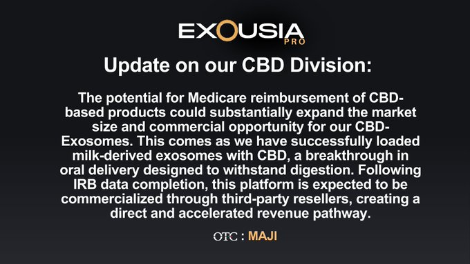 ValentinaOTC's tweet photo. $MAJI The DD coming out on this thing is crazy. Let's recap here. 

✅Share Reduction Will Cancel Over 25 MILLION Shares -> The OS is Just 44M!
✅Releasing soon a Patented Cancer Screening Kit
✅Expansion with THIRD Telehealth Acquisition
✅Filing trademarks for Maxasome™ https://t.co/xUFao5aDE0
