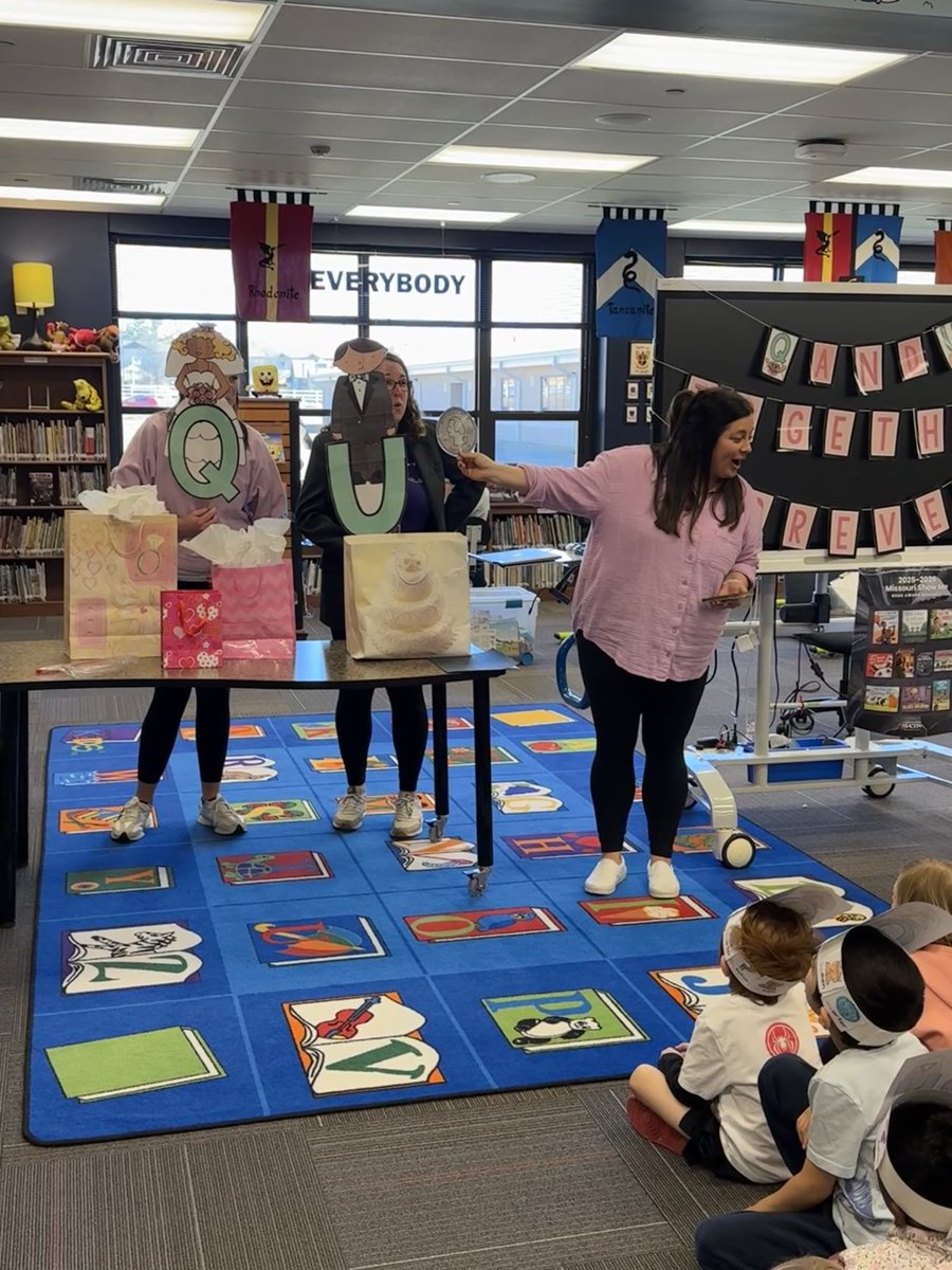 💍✨ Breaking News from Kindergarten! ✨💍 Today we celebrated the wedding of Q &amp; U-because Q never goes anywhere without U! 💖 Just married… QU! 🎉📚 #SCEsoars