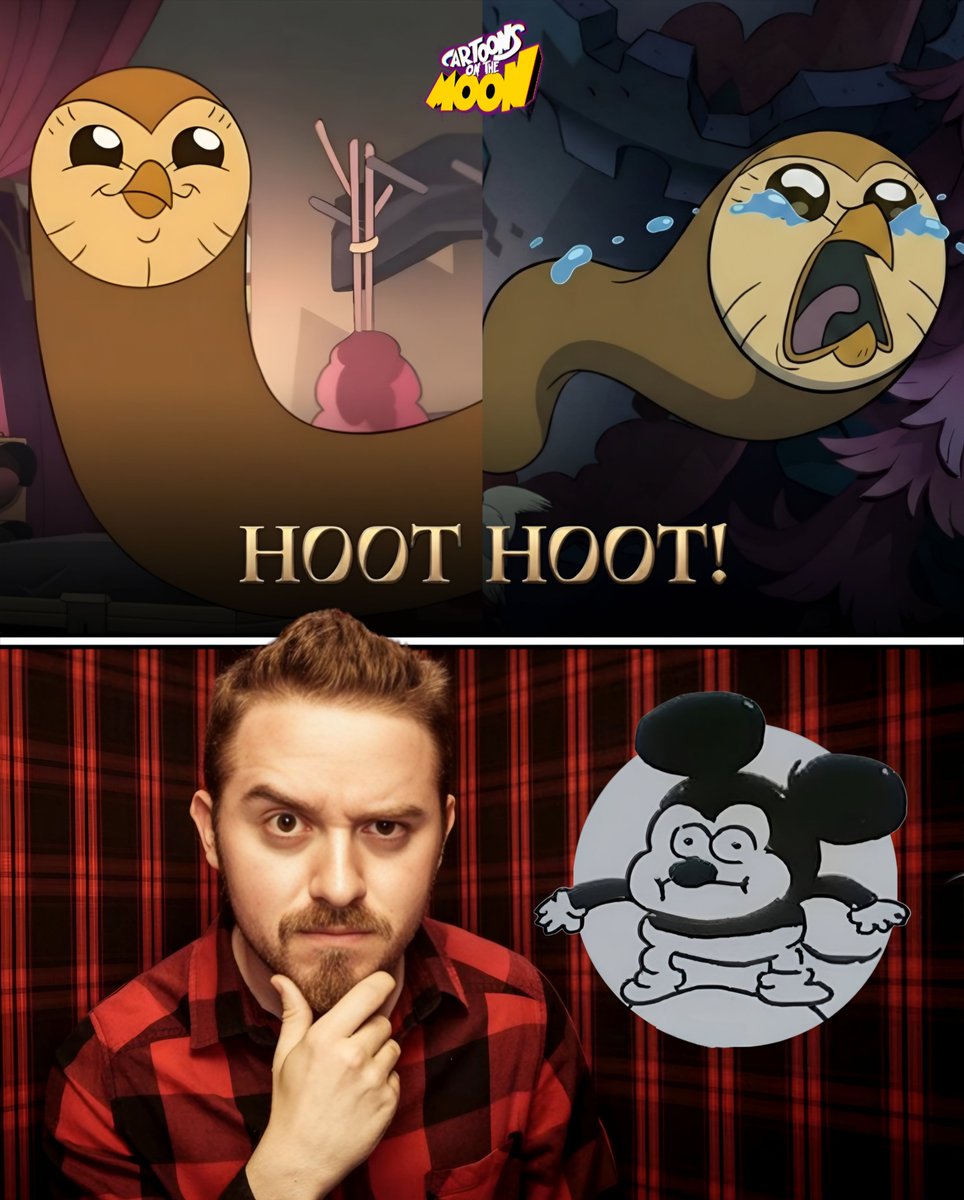 Un dato animado hasta Beyond The Spider-Verse. Día 207.

La voz de Hooty en The Owl House nació como una broma de Alex Hirsch:

En el set, grabó audios imitando a Mickey Mouse solo para divertir, pero a Dana le encantó tanto su voz que decidió darle el personaje.
