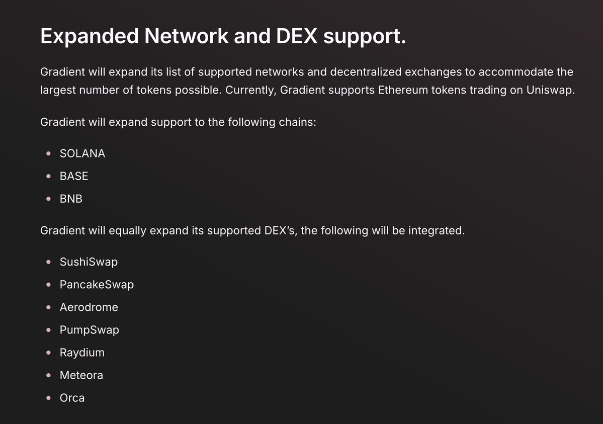 This is chronically undervalued here.

$GRAY is sitting at $1.5m Market cap right now...

And is the only DEX on the market that enables slippage-free trades.

In addition, they have just announced they will be integrating with SOLANA, BASE and BNB.

As well as supporting all the