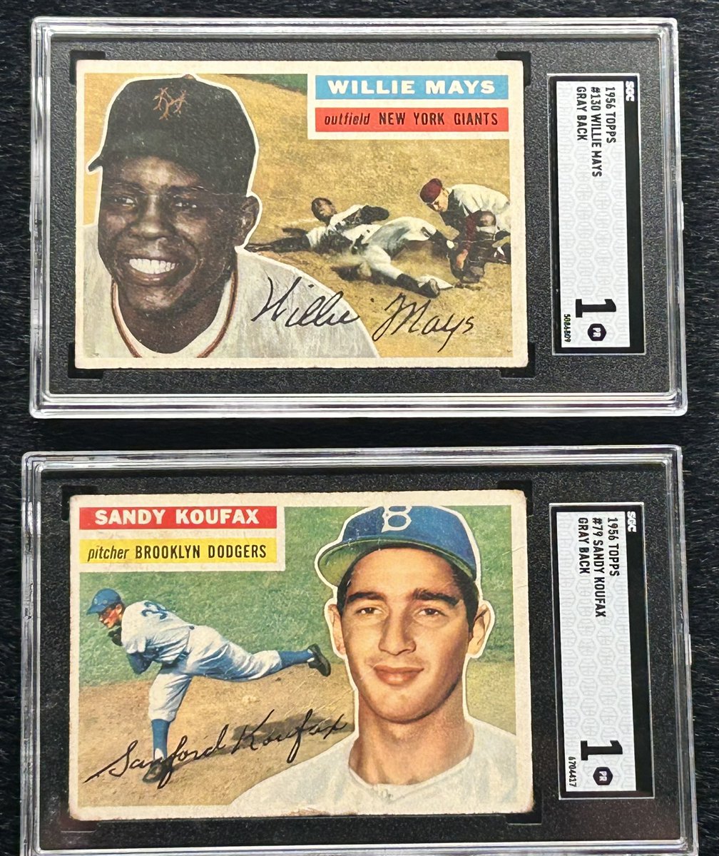 Pair of nice SGC 1's: Mays GB $175 shipped Koufax GB $175 shipped