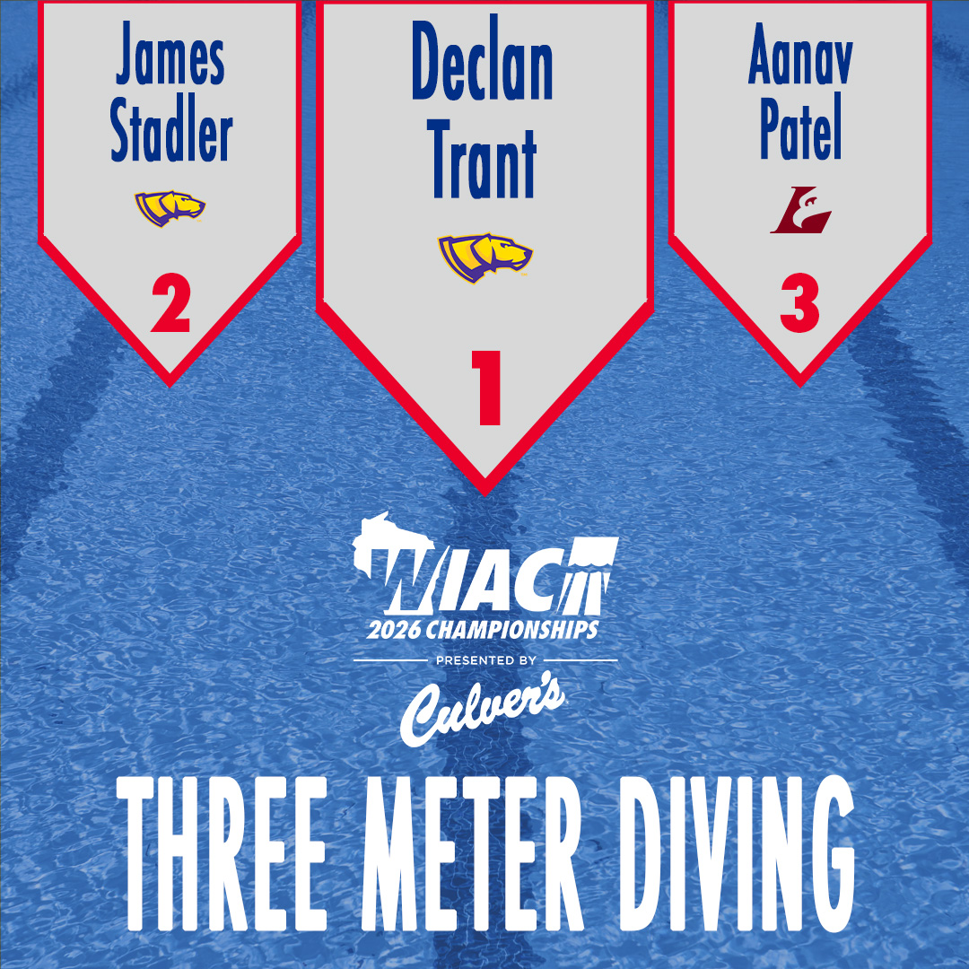 wiacsports's tweet photo. #WIACSWIMDIVE | Top three finishers in each men's events from day one of the 2026 WIAC Swimming and Diving Championships (pres. by Culver's)
#ExcellenceInAction
#d3swim https://t.co/m1KvoXCI0y