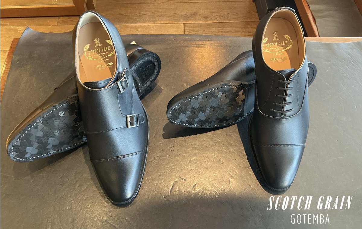 入荷案内】 R1812 BL E 撥水レザーダブルモンク サイズ:25cm〜27cm