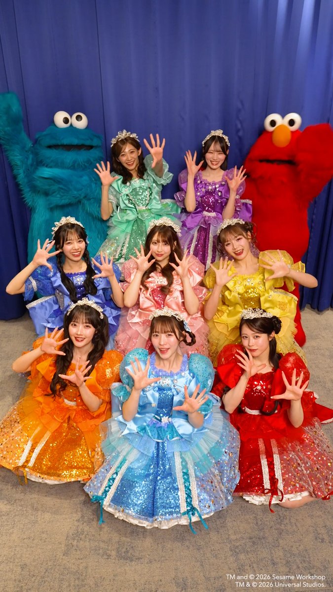 🎀🔵💚💙❤🧡🩵🩷💛💜🔴🎀 #CUTIESTREET のみなさんが エルモ